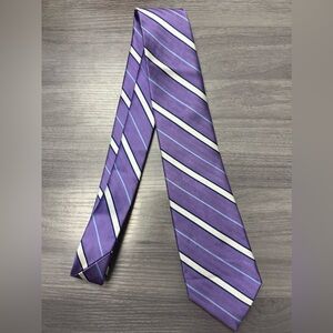 Tom James Lavender Striped Tie